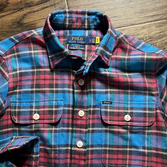 Polo by Ralph Lauren Classic Fit Performance Flannel Shirt - Picture 12 of 16
